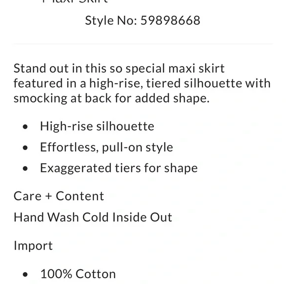 Free People Maxi Skirt XL NWT - Picture 4 of 13